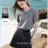 O1CN011QaBWm1tJYOzc0KSi_745475881-0-picasso.jpg_q50.jpg_.webp 【莱赛尔】三彩2026夏季新款蝴蝶结绣花针织衫短袖上衣套头衫女M