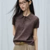 O1CN0164LkzJ2BTJvdfPmlm_94008339.jpg_q50.jpg_.webp 设计师款佐丹奴夏季亚麻肌理感翻领短款短袖POLO针织衫女18356307