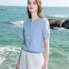 O1CN016HD0XV1tJYOOmmki5_745475881.jpg_q50.jpg_.webp 【莱赛尔】三彩2026夏季新款蝴蝶结绣花针织衫短袖上衣套头衫女M