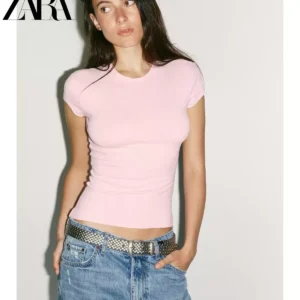 O1CN0175rnsZ1POeIxXiC6w_4611686018427386471-0-item_pic.jpg_q50.jpg_.webp ZARA2025冬季新品 女装 短袖圆领多色选基础凉感 T 恤 4174325