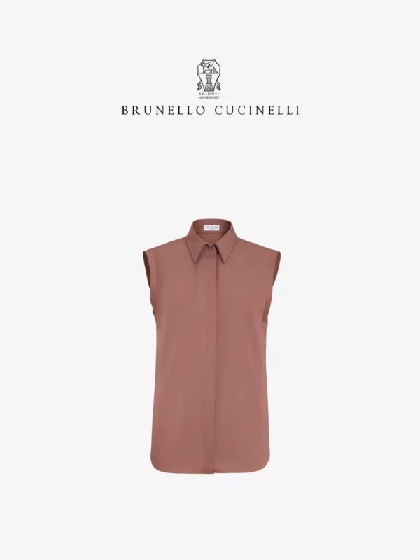 [BC女装春夏新品]Brunello Cucinelli 时尚休闲简约无袖衬衣衬衫