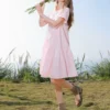 O1CN01AsfMWu1tJYNvYUhAw_745475881.jpg_q50.jpg_.webp 【三彩小樱花】2026夏季新款纯棉小个子短袖娃娃裙A字连衣裙女M