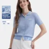 O1CN01C4twkc1QTW97j64G9_4611686018427387017-0-item_pic.jpg_q50.jpg_.webp 【轻氧户外】ELLE Active莱赛尔天丝短袖针织开衫polo领上衣舒适