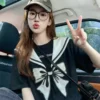 立体蝴蝶结刺绣短袖t恤女2026新款夏季韩系减龄设计感纯棉上衣ins