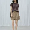 O1CN01EERgns2BTJvdmYBG2_94008339.jpg_q50.jpg_.webp 设计师款佐丹奴夏季亚麻肌理感翻领短款短袖POLO针织衫女18356307