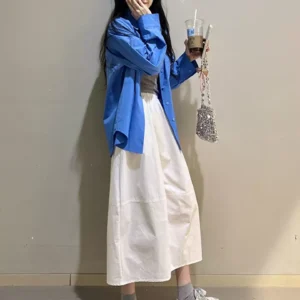 O1CN01K2WVI21nGuPjtOIqc_4611686018427379895-0-item_pic.jpg_q50.jpg_.webp 夏季减龄穿搭一整套2026新款巨好看防晒衬衫出游松弛感裙子三件套