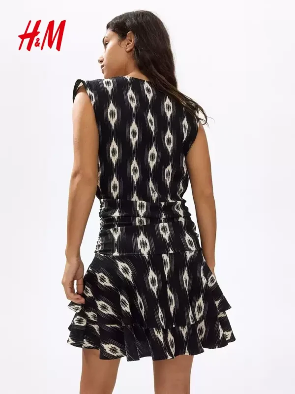 O1CN01KXzIG01UUDDgcfBJW-3676232520.jpg_q50.jpg_.webp HM女装连衣裙2026夏季新款收腰法式无袖皱感蛋糕连身裙1337691