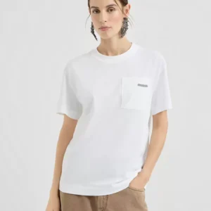 [BC女装春夏新品]Brunello Cucinelli 休闲圆领修身棉质T恤