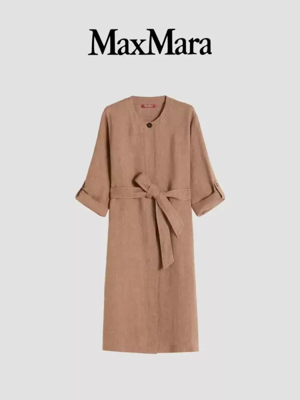 O1CN01L65hOV1Lu0ywq5jHv_2211755501358.jpg_q50.jpg_.webp MaxMara 2026春夏新品女装亚麻直筒长款连衣裙6221136206&