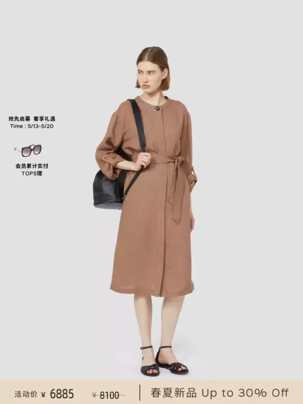 O1CN01MU4yRS1Lu0zn4scq9_4611686018427381550-0-item_pic.jpg_q50.jpg_.webp MaxMara 2026春夏新品女装亚麻直筒长款连衣裙6221136206&