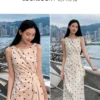 范思蓝恩腰精裙系列法式天丝波点无袖收腰连衣裙女夏2026新款裙子