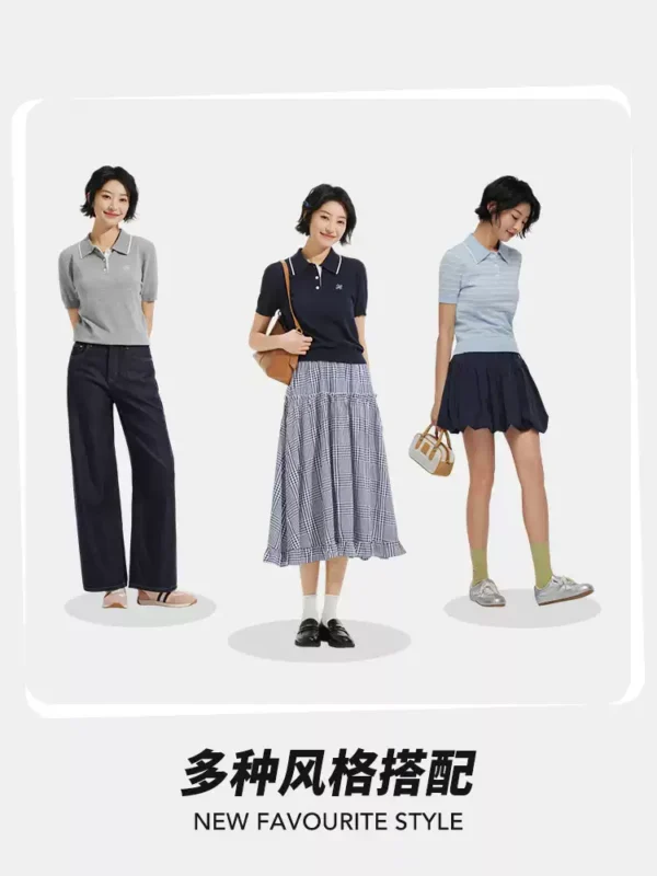 O1CN01R6pi9a1RqFPsIQpKB_106852162.jpg_q50.jpg_.webp 热风女士短袖针织衫上衣2026年夏季新款通勤风灰色老钱风针织衫