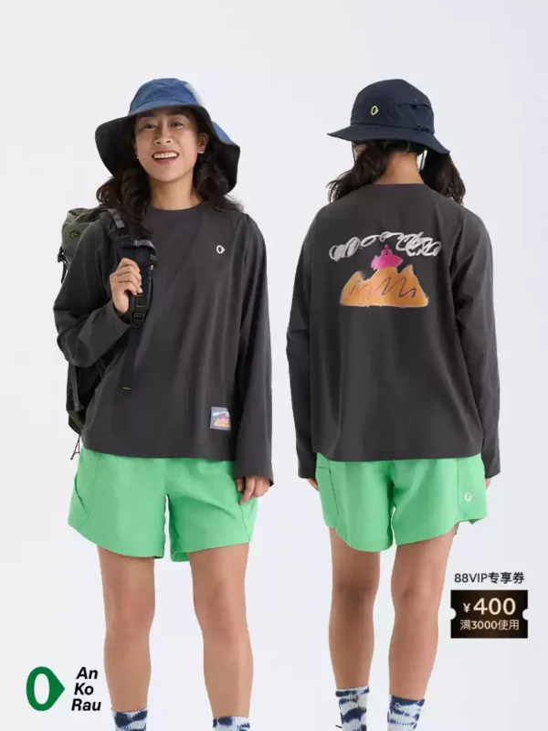 O1CN01WQMNY11s6RRpHB2mS_2185325717.jpg_q50.jpg_.webp 【新品】素然 AnKoRau 安高若 26夏女旅行Misaki图案梭织长袖T恤