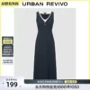O1CN01WzJrHG2FYaxNDxqP7_2104668892.jpg_q50.jpg_.webp UR2026夏季新款女装气质极简撞色假两件V领修身连衣裙UWM760078