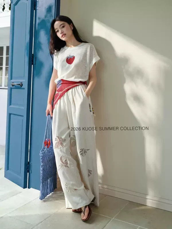 O1CN01ZkjQdw24Sg3qyX9Ig_1023197390.jpg_q50.jpg_.webp 阔色白色刺绣草莓短袖针织衫女2026夏季新款圆领小个子穿搭上衣春