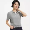 O1CN01cm9naS1RqFPrQY7iy_106852162.jpg_q50.jpg_.webp 热风女士短袖针织衫上衣2026年夏季新款通勤风灰色老钱风针织衫