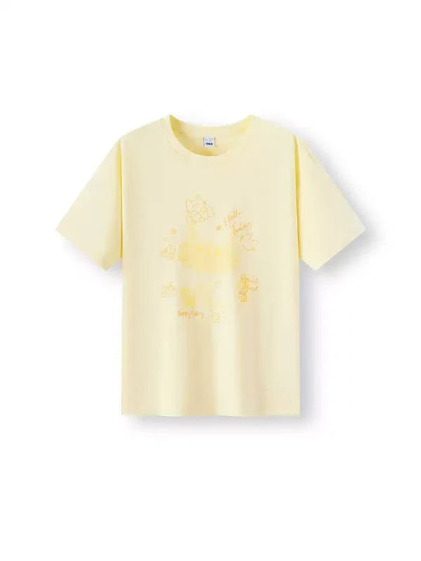 O1CN01cw6dL51LUMobBY2aP_397341302.jpg_q50.jpg_.webp 森马短袖T恤女夏季中长款宽松卡通印花2026新款慵懒可爱小众上衣