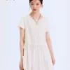 HM女装连衣裙2026夏季新款松弛慢人风掐腰气质棉质连身裙1337627