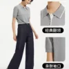 O1CN01kqVizu1RqFPrY6aF6_106852162.jpg_q50.jpg_.webp 热风女士短袖针织衫上衣2026年夏季新款通勤风灰色老钱风针织衫