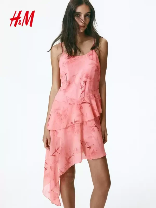 O1CN01lafMnt1UUDDtRiGOR-3676232520.jpg_q50.jpg_.webp HM女装连衣裙海岛假日穿搭不规则雪纺吊带短款迷你上衣裙1324588