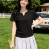 O1CN01oBk2eG1xfm3qBO3md_2456386471.jpg_q50.jpg_.webp 班尼路灰色v领正肩t恤女短袖2026夏季新款特别漂亮掐腰短款上衣H