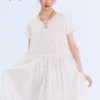 HM女装连衣裙2026夏季新款松弛慢人风掐腰气质棉质连身裙1337627