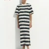 O1CN01sCg9we1UUDDxHo6NV_4611686018427386696-0-item_pic.jpg_q50.jpg_.webp HM女装连衣裙夏季T恤式条纹圆领宽松慵懒休闲家居连衣长裙1331397