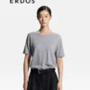 O1CN01smVW2v1Z5XyRmH0qt_575083143.jpg_q50.jpg_.webp 【四季针织云感T】ERDOS 羊毛羊绒混纺百搭打底套衫女装短袖T恤