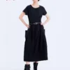 HM女装连衣裙2026夏季新款松弛慢人风掐腰气质棉质连身裙1337627