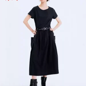 O1CN01vYm8KK1UUDE1w2wQx_4611686018427386696-0-item_pic.jpg_q50.jpg_.webp HM女装连衣裙2026夏季新款松弛慢人风掐腰气质棉质连身裙1337627