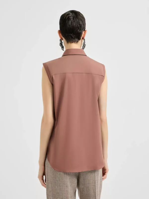 [BC女装春夏新品]Brunello Cucinelli 时尚休闲简约无袖衬衣衬衫