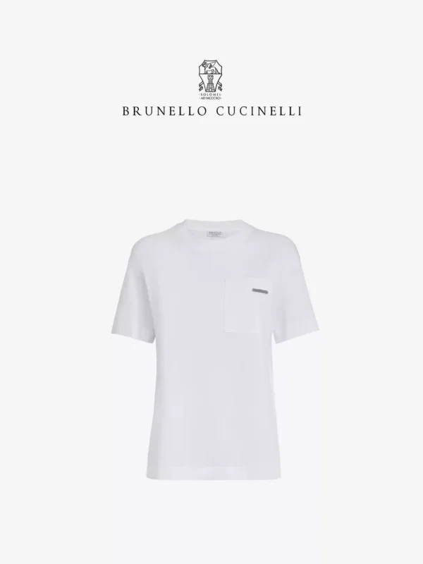 [BC女装春夏新品]Brunello Cucinelli 休闲圆领修身棉质T恤
