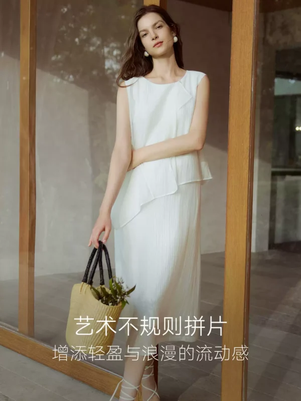 O1CN01yTQkJm22Xb53i3Jx5-2209697117130.jpg_q50.jpg_.webp 【艾利斯】ELLE法式天丝假两件连衣裙女装2026夏新款显瘦a字裙子